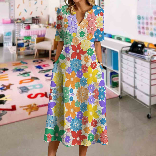 Boho Hallway Blooms Floral Dress