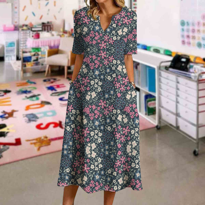 Elegant Floral Casual Dress