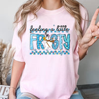 Adorable Snowman Christmas T-Shirt, Feeling A Little Frosty Shirt, Winter Holiday Graphic Tee, Retro Xmas Tee, Festive Snow Lover Present