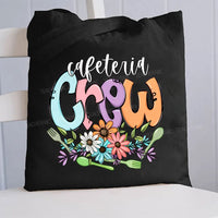 Cafeteria Crew And Flowers Canvas Tote Bag