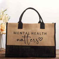 Mental Health Matters Letters Cotton Tote Bag