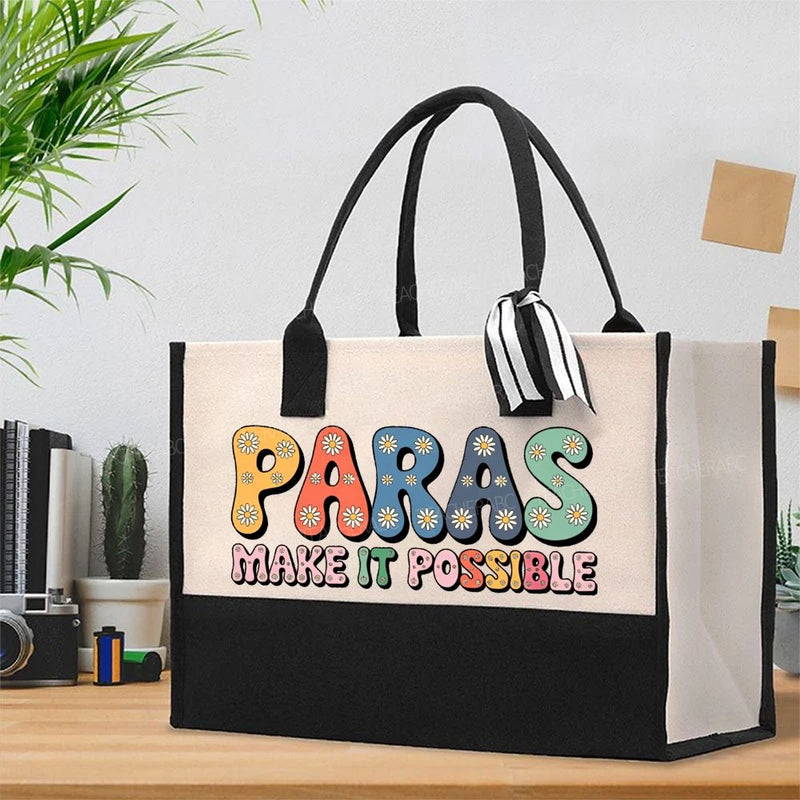 Paras Make It Possible Graphic Cotton Tote Bag