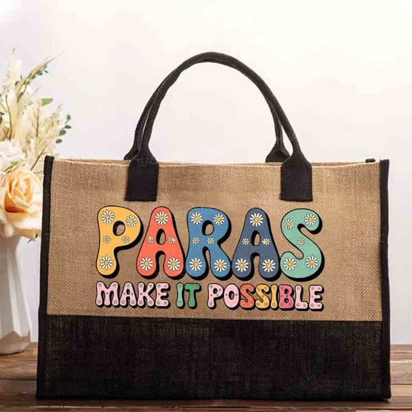 Paras Make It Possible Graphic Cotton Tote Bag