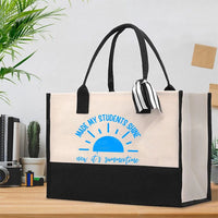 Made My Students Shine Not It'S Summertime Cotton Tote Bag