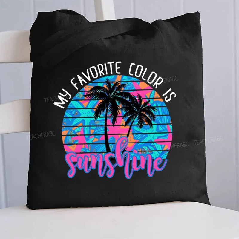 My Favorite Color Sunshine Canvas Tote Bag
