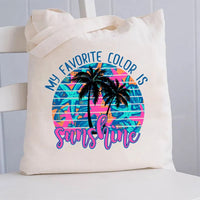 My Favorite Color Sunshine Canvas Tote Bag