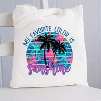 My Favorite Color Sunshine Canvas Tote Bag