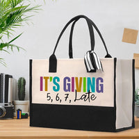 It's Giving 5678 Late Dance Cotton Tote Bag