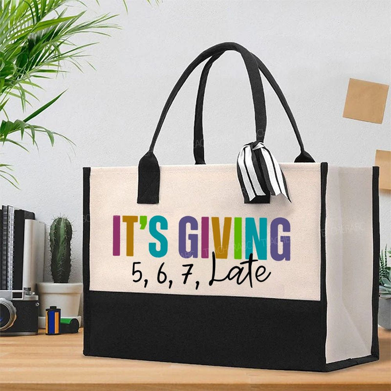 It's Giving 5678 Late Dance Cotton Tote Bag