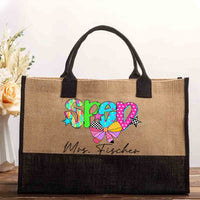 Personalized Name Sped Cotton Tote Bag