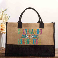 Cultivando Bilingues Colorful Letters Cotton Tote Bag