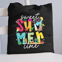 Sweet Summer Time Summer Break Canvas Tote Bag