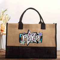Para Stars Pattern Cotton Tote Bag