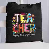 Teacher Inspiring Minds Shaping Futures Canvas Tote Bag