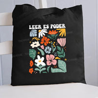 Leer Es Poder Read Bilingual Teacher Canvas Tote Bag