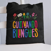 Cultivando Bilingues Maestra Teacher Canvas Tote Bag