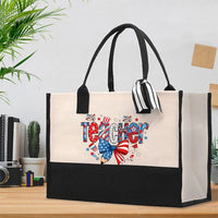 Teacher Independence Day Star Letters Cotton Tote Bag