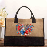 Teacher Independence Day Star Letters Cotton Tote Bag