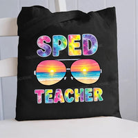 Sped Teacher Summer Break Vibes Canvas Tote Bag