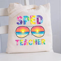 Sped Teacher Summer Break Vibes Canvas Tote Bag