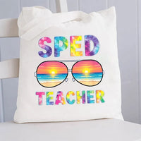 Sped Teacher Summer Break Vibes Canvas Tote Bag