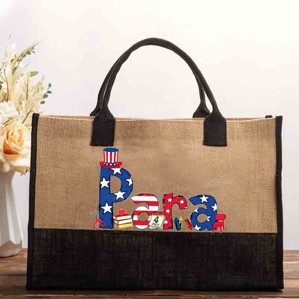 Para Independence Day Cotton Tote Bag