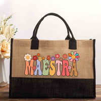 Maestra Flower Cotton Tote Bag