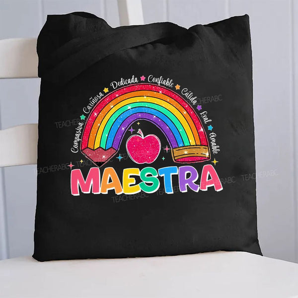 Maestra Compasiva CariñOsa Dedicada Calida Leal Canvas Tote Bag