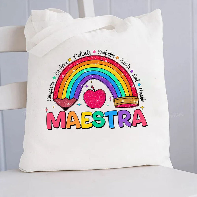 Maestra Compasiva CariñOsa Dedicada Calida Leal Canvas Tote Bag