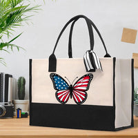 Butterfly Independence Day Cotton Tote Bag