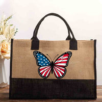 Butterfly Independence Day Cotton Tote Bag