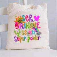 Ser Bilingue Es Un Super Poder Canvas Tote Bag