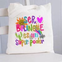 Ser Bilingue Es Un Super Poder Canvas Tote Bag
