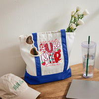Sweet Summer Time Color-blocked Canvas Bag