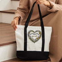 Paraprofessional Making A Difference Flower Color-blocked Canvas Bag