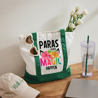 Paras Make Magic Happen Color-blocked Canvas Bag