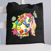 Inspiration Comes From Creation Art Teacher Canvas Tote Bag