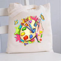 Inspiration Comes From Creation Art Teacher Canvas Tote Bag