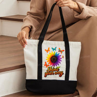Shine Your Way Color-blocked Canvas Bag