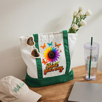 Shine Your Way Color-blocked Canvas Bag