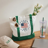 Independence Day Flag Color-blocked Canvas Bag