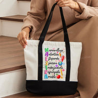 Maestra Letters Color-blocked Canvas Bag