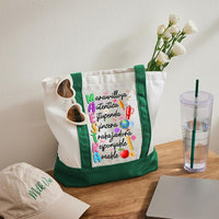 Maestra Letters Color-blocked Canvas Bag