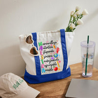 Maestra Letters Color-blocked Canvas Bag