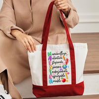 Maestra Letters Color-blocked Canvas Bag