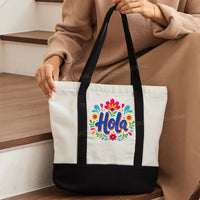 Hola Color-blocked Canvas Bag