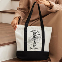 Unleash Your Inner Dancer Color-blocked Canvas Bag