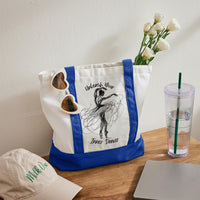 Unleash Your Inner Dancer Color-blocked Canvas Bag