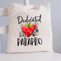 Dedicated Parapro And Heart Canvas Tote Bag