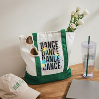 Dance Teacher Color-blocked Canvas Bag
